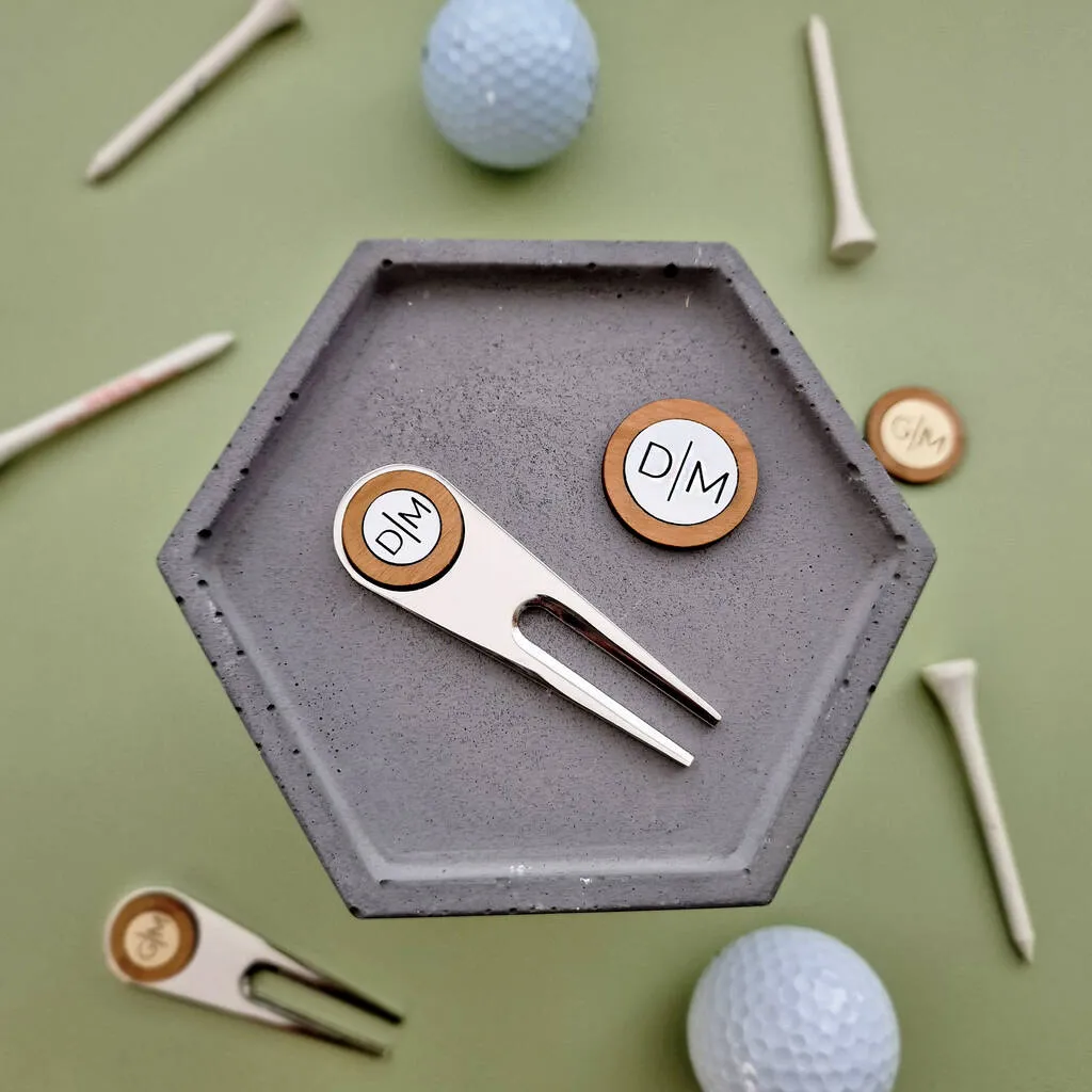 Personalised Golf Ball Marker And Pitch Repair Tool