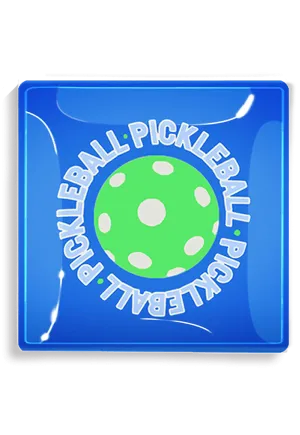 Pickleball Royal Blue Decoupage Glass Tray