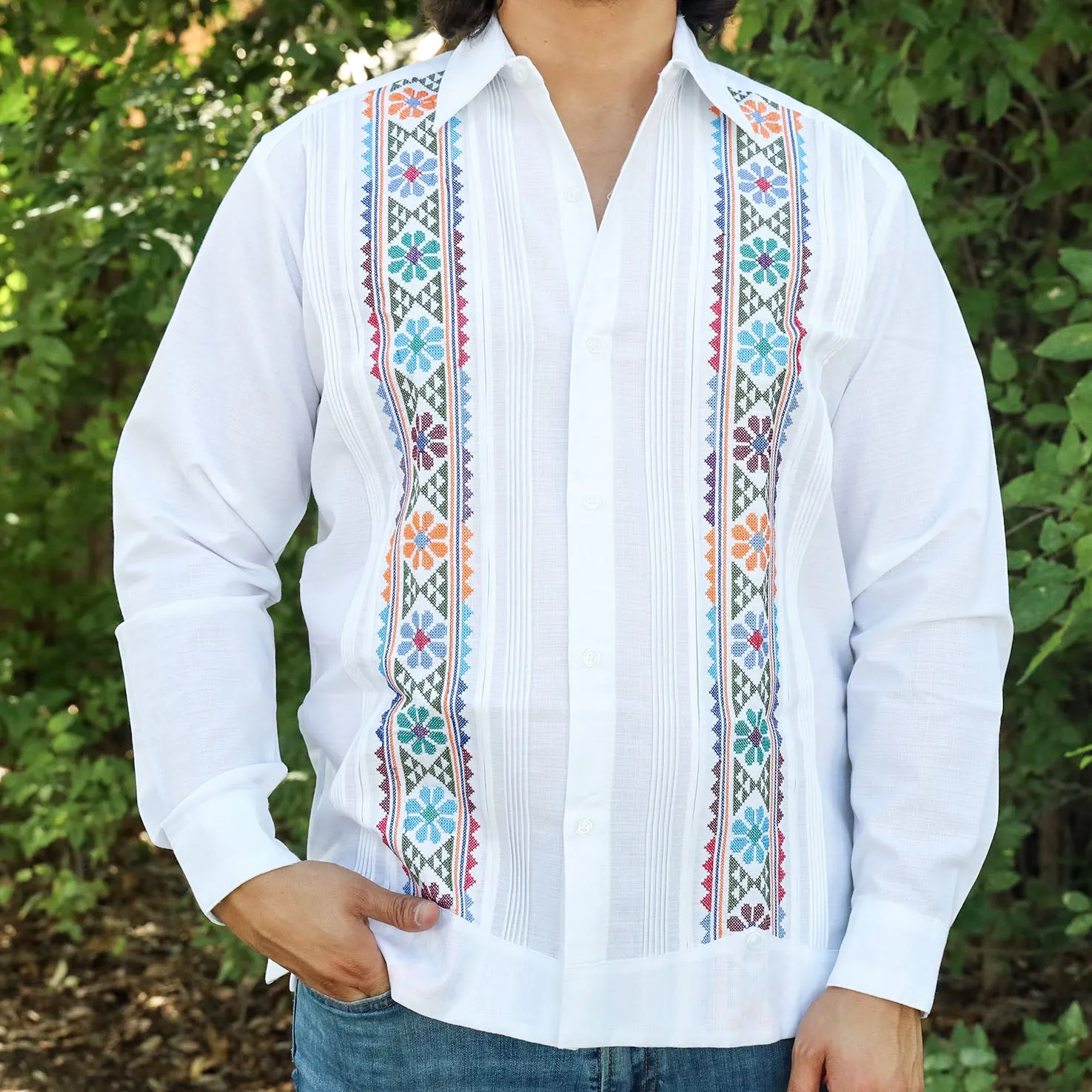 Primavera Embroidered Guayabera