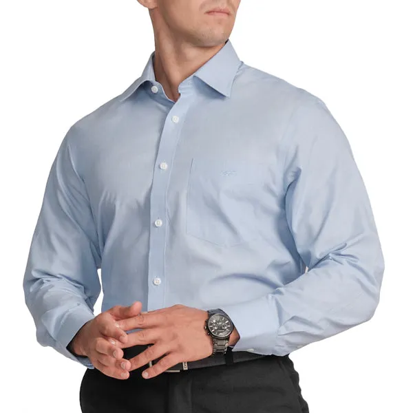 Regular Fit Full Sleeve Formal Core Shirt -Vista Blue