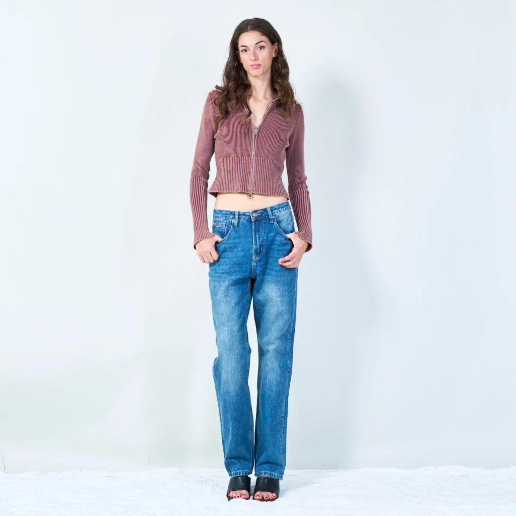 Relaxed fit faded denim jeans wholesale