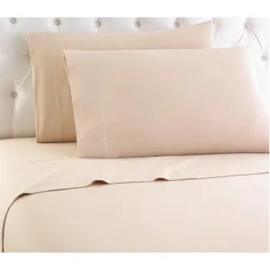 Shavel Micro Flannel High Quality Sheet Set - Twin XL Flat/Fitted Sheet 66x96"/81x39x14" Pillowcase 21x32" - Chino.