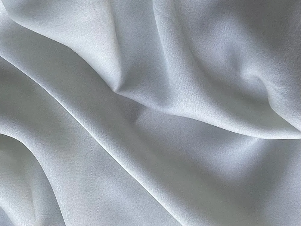 Silvery Platinum Washed Stretch Silk Satin Charmeuse