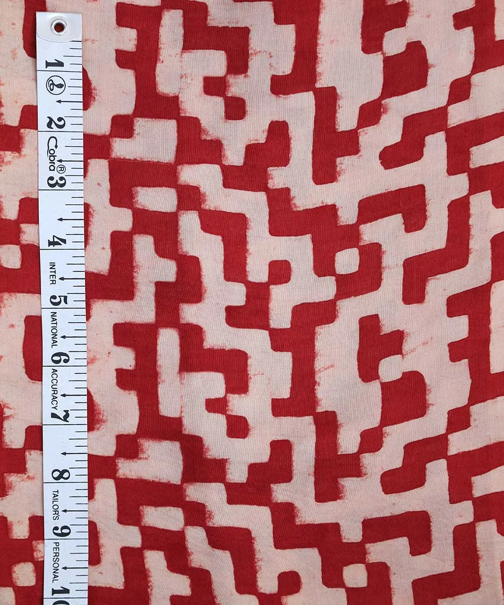 TGL-Red tetris block printed modal fabric