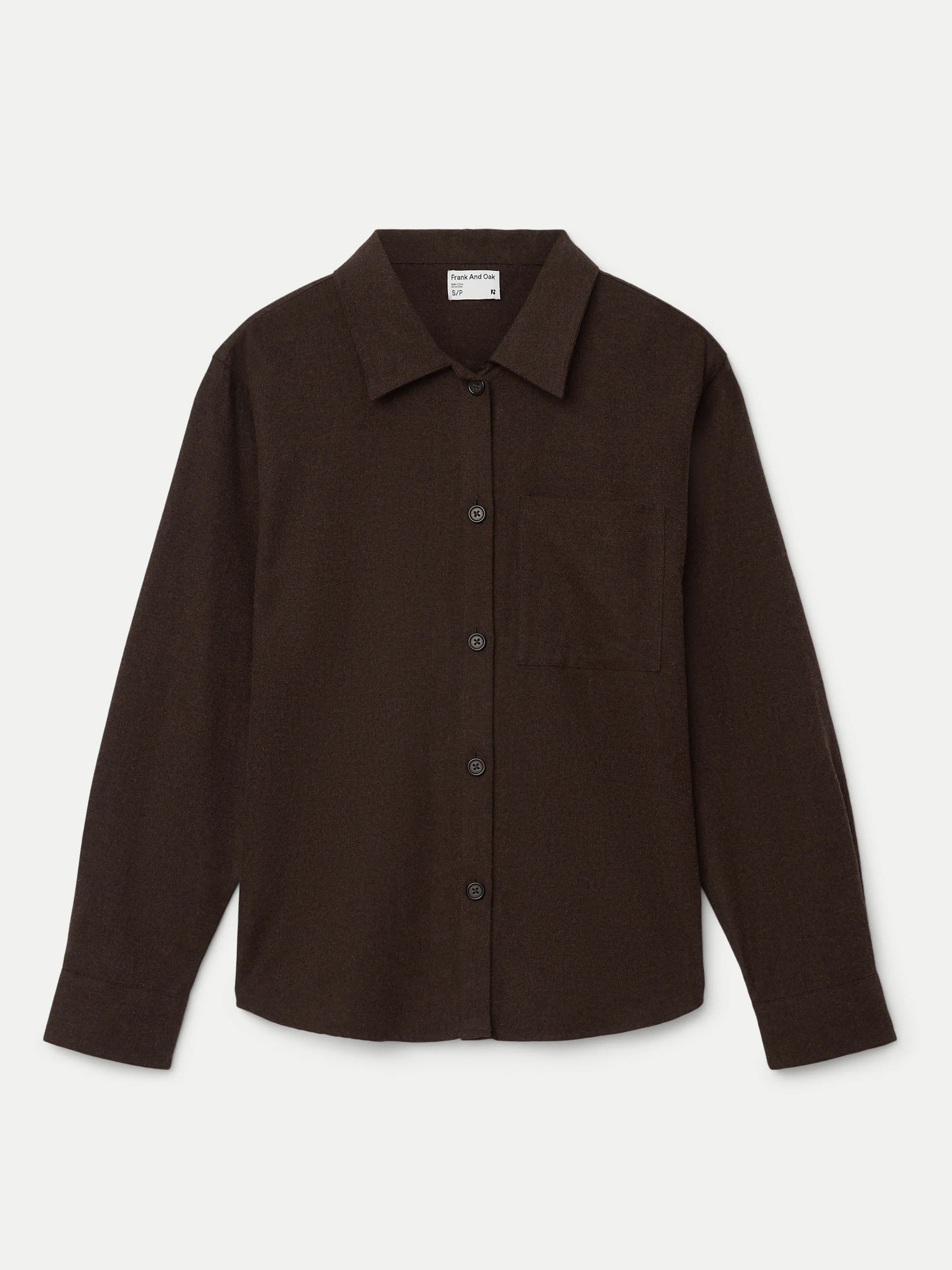 The Flannel Overshirt  in Dark Chocolate