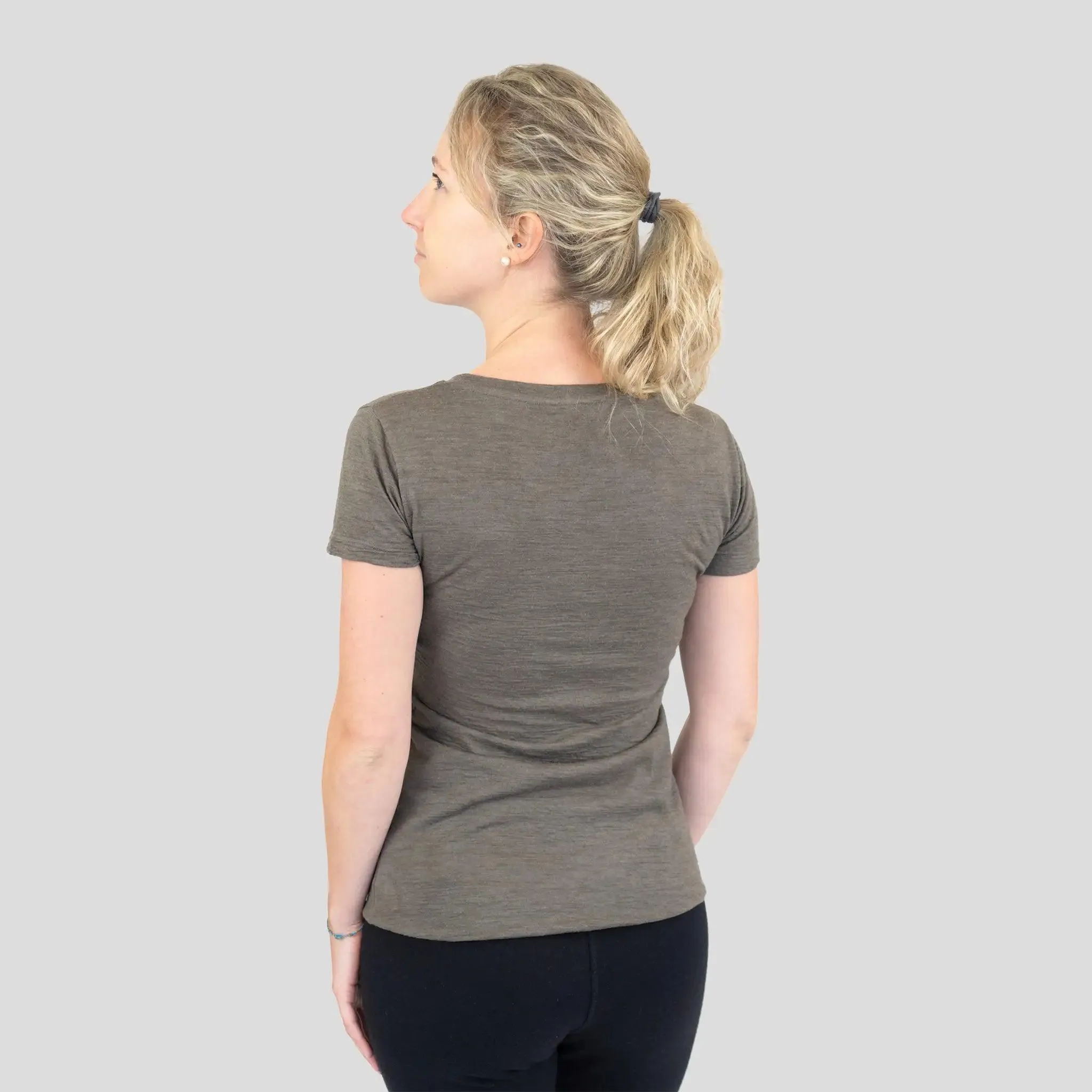 Women's Alpaca Wool T-Shirt: 160 Ultralight Crew Neck