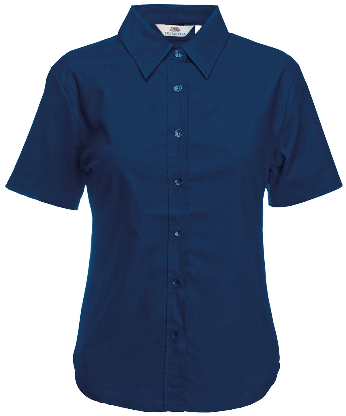 Womens Oxford short sleeve shirt | Navy