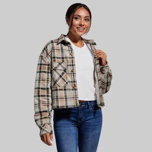 Women's Sherpa Cropped Flannel (Brushwood)