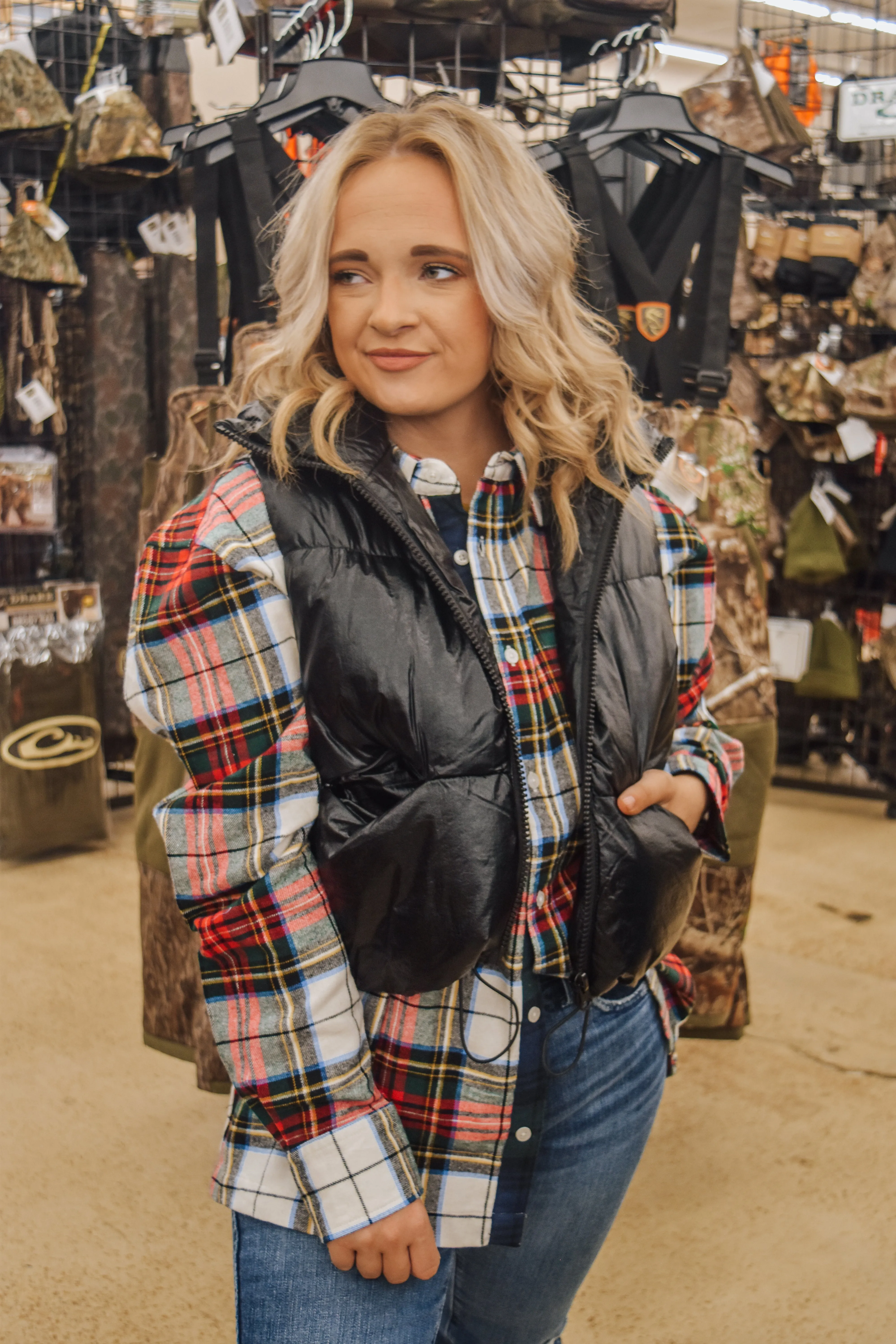Wrapped In Red & White Plaid Flannel