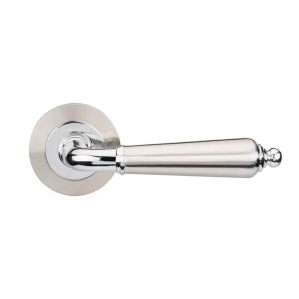 Zanda Oxford Passage Door Handle Set Brushed Nickel/Chrome Plated