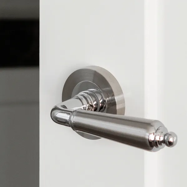 Zanda Oxford Passage Door Handle Set Brushed Nickel/Chrome Plated